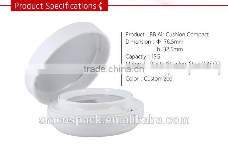 Empty round shape foundation cushion case empty air cushion bb