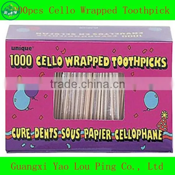 Mint toothpick in paper box wooden mint flavor toothpick