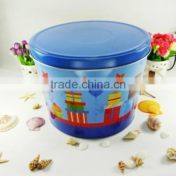 USA market standard size 2 Gallon holiday popcorn buckets with lid