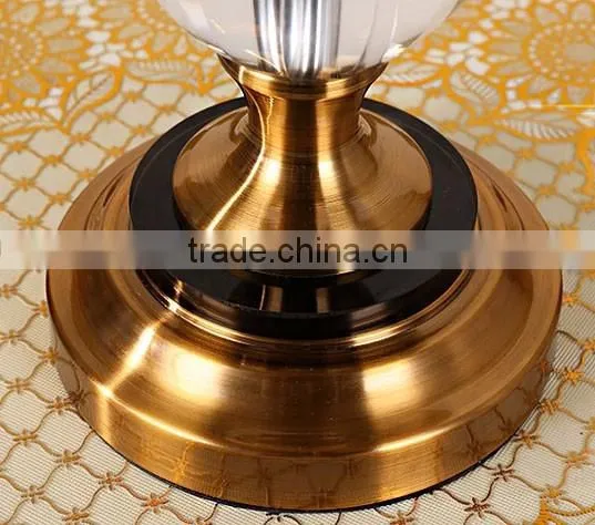 Clear K9 crystal table lamp with black lampshade