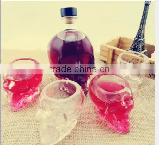 Clear Glass Skull Decanter - Fill It Up W/ Wine, Beer or Liquor, 100/150/380/700 ml