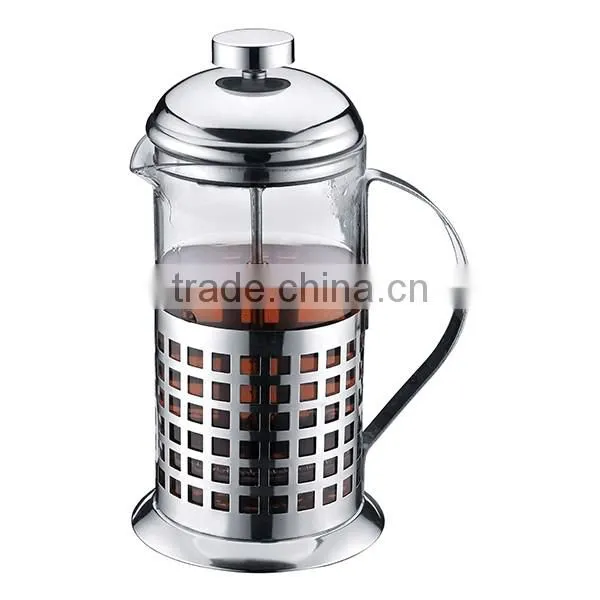 French Press Coffee & Tea Maker with Additional Top Filter (34oz), Best Glass Press Pot with Stainless Steel,