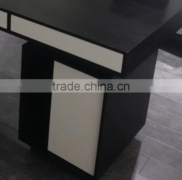 Modern Wood I Shaped Executive Office Desk With Drawer
