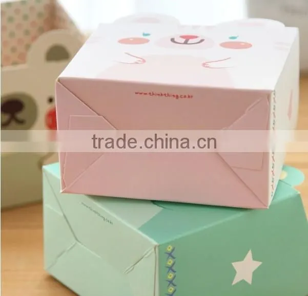 2514 Cute animal paper storage box custom stationery pen holder wholesale