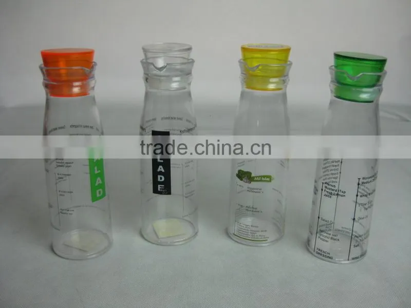 Foodgrade PS 300ml Plastic Salad Shaker/10 oz Salad Bottle
