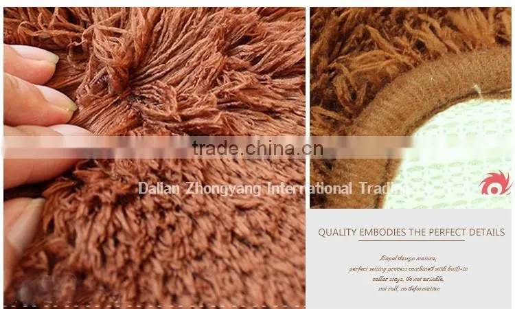 multiple color bathroom anti-slip rug circular shaggy floor carpet