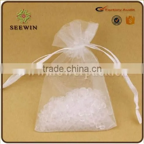 9*12cm customed logo printed Organza gift pouch