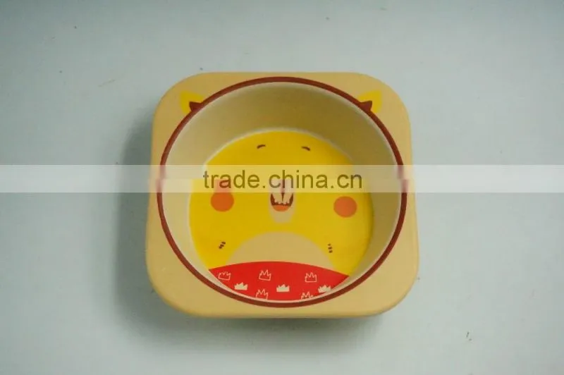 2016 hot selling biodegradable bamboo fibre kid's food bowl