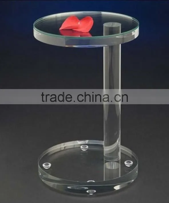 New Design Clear Acrylic Round Dining Table With Acrylic Rods