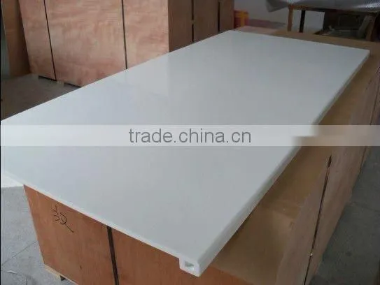 Custom sized Glacier white Acrylic solid surface table top