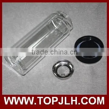 Cheap promotion made in china travel drinking glass water bottle