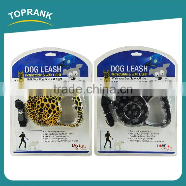 Factory Strong Retractable Dog Leash With Light