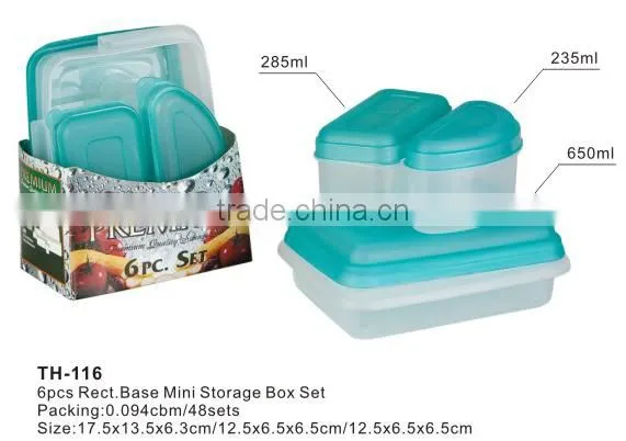 6pcs Rect. Base Mini Storage Box Set