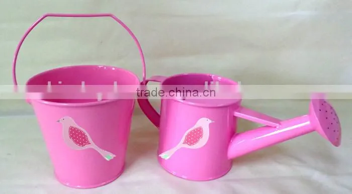 powder coated metal garden bucket kids metal bucket