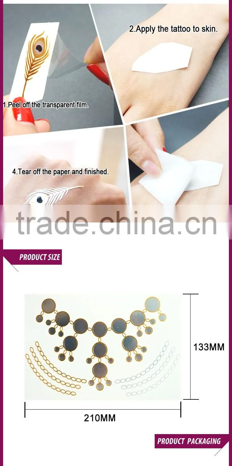 Sexy body bracelets custom made skin tattoo sticker