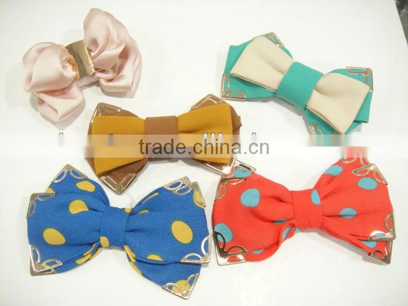 CF0322 Decorative fancy girl pink grosgrain hair bows