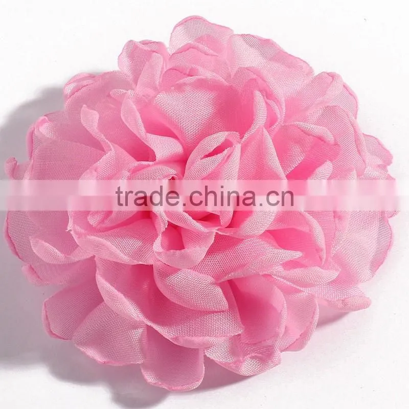 handmade singe organza flower clip for kids hair accessories