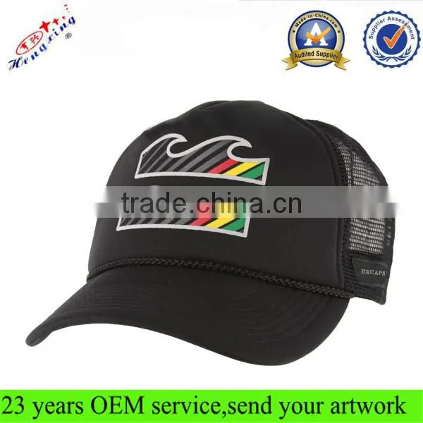 Floral/flower plain mesh baseball cap/ blank snapback trucker mesh cap