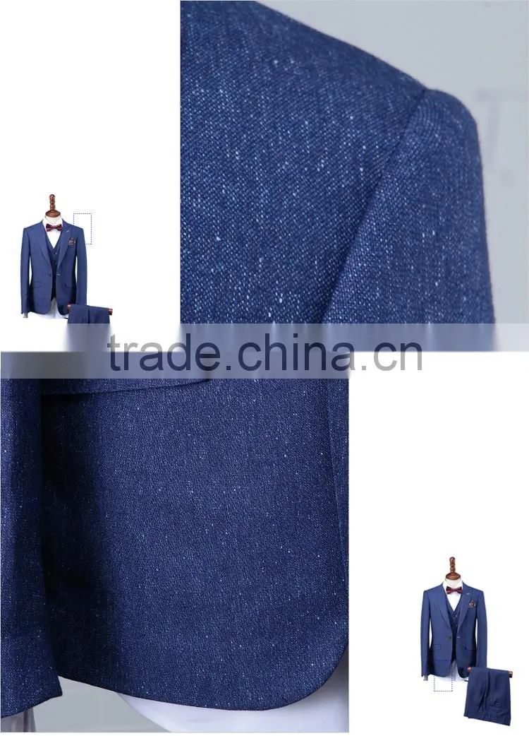 2016 latest design blue suit pant coat pant coat design men wedding suits pictures