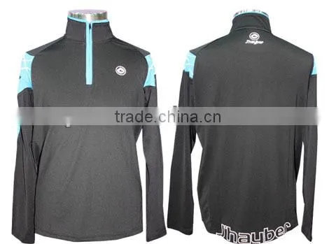 Long sleeve polo t-shirt with zipper