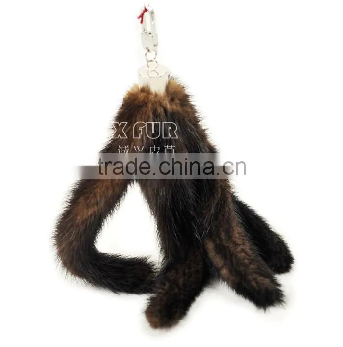 CX-R-20 Wholesale China 2014 New Items Mink Fur Tails KeyChain