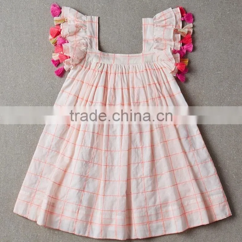 New design jasper corduroy cotton frock kids clothes western style girls party dress