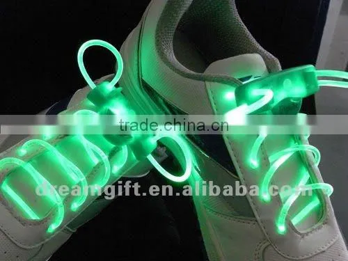2015 flashing LED shoes laces light in the dark best saling outdoor products (Battery included) cheap price factory price