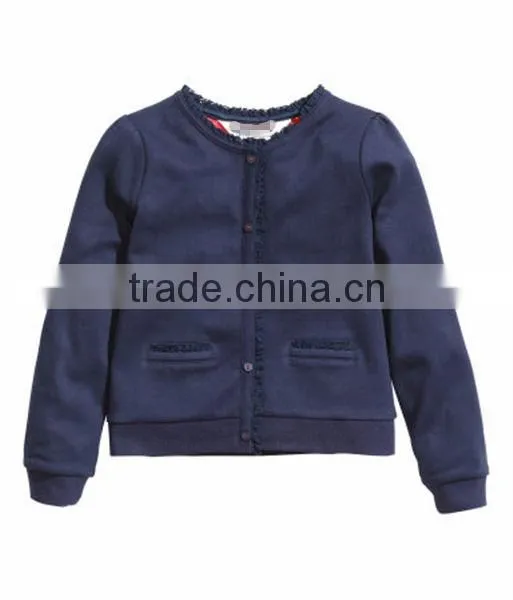 2014 Girl's front buttons sweet pockets bulk cardigans