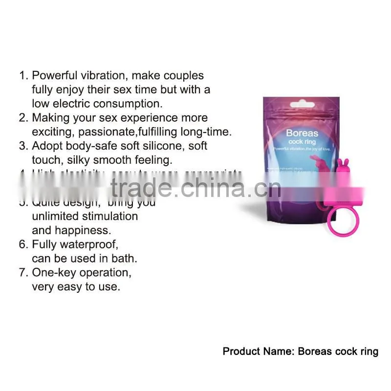 Rocking Silicone Rabbit Clitoris Stimulator Funny Cockring for Couple Sex