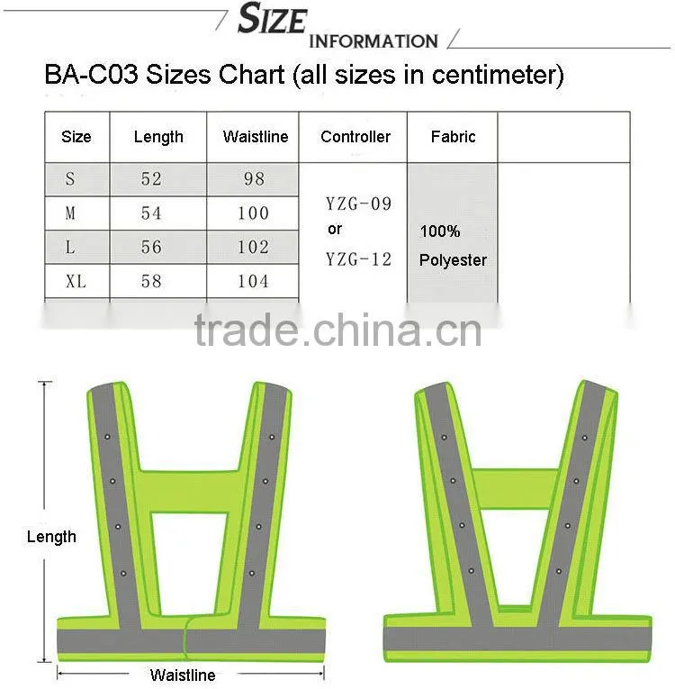 Alibaba New Design Led Fluorescence vest /industrial safety clothing