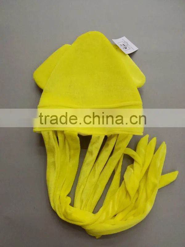 2014 factory outlets velvet material cute big octopus party carnival animal hat