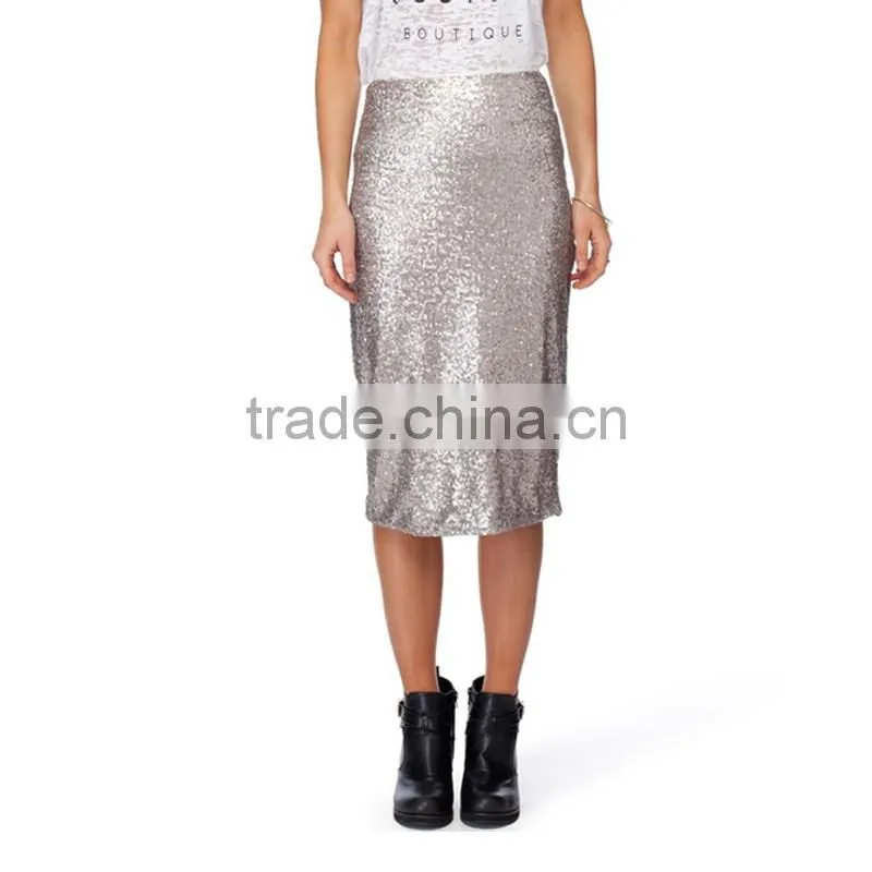 fashion pencil sequin skirt