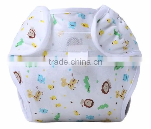 fruit pattern printed 100% cotton reusable sleepy baby cloth diaper