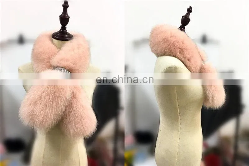 Star Style Women Winter Fox Fur Scarf Collar Super Fashion Long Scarf