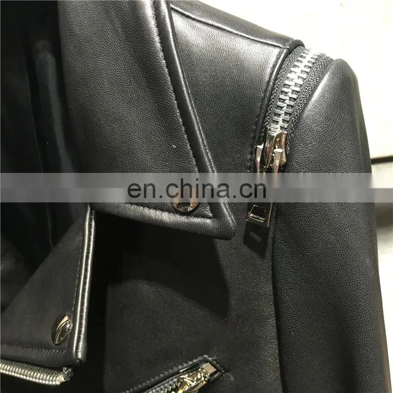 Latest Fashion Custom Black Winter Cheap Leather Jackets Women Leather Jacket Wholesale