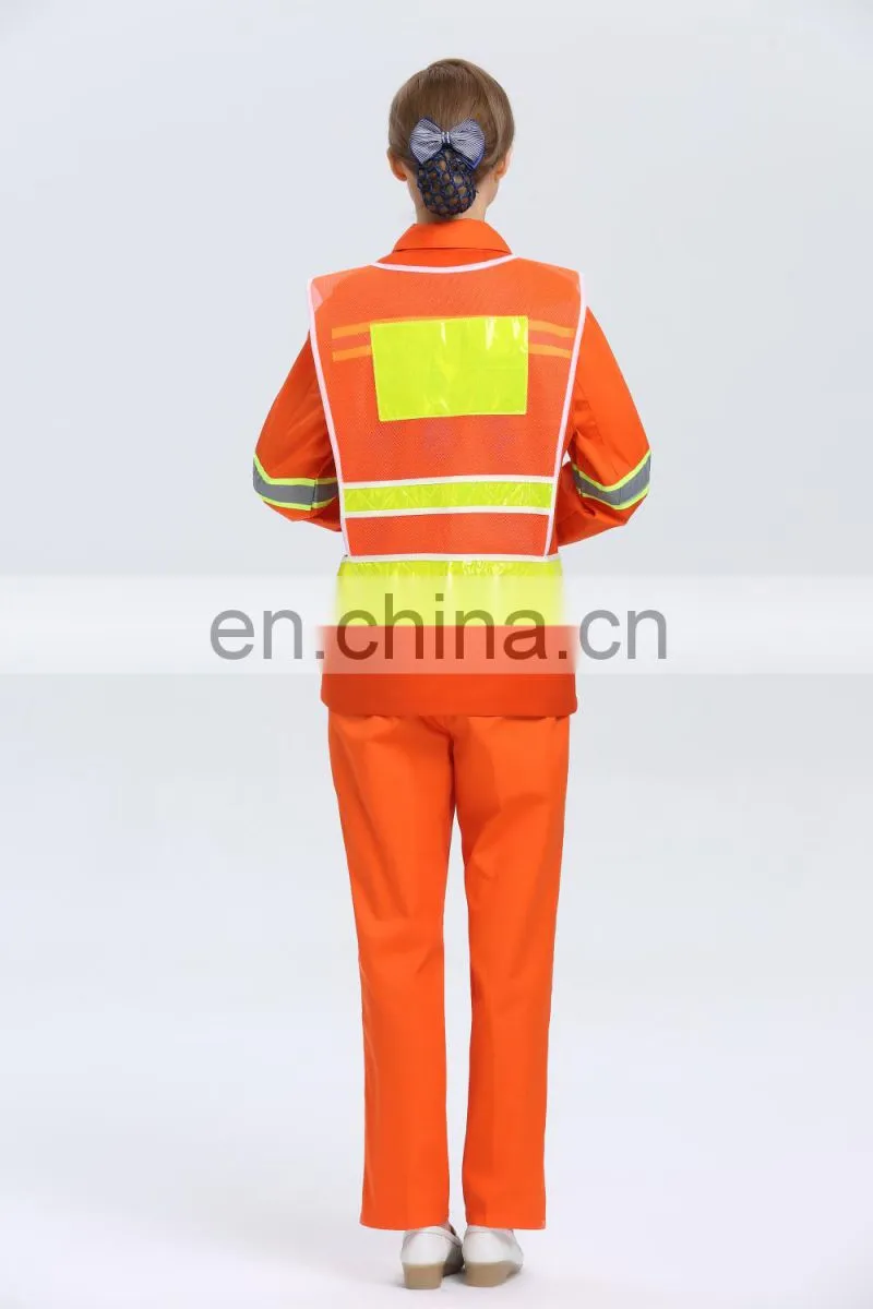 Fabric for reflective vests , orange reflective fabric