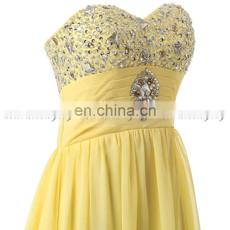 2016 Summer Newest Elegant Formal Sweetheart Sequins Pleats Chiffon Lace-up Prom Dresses