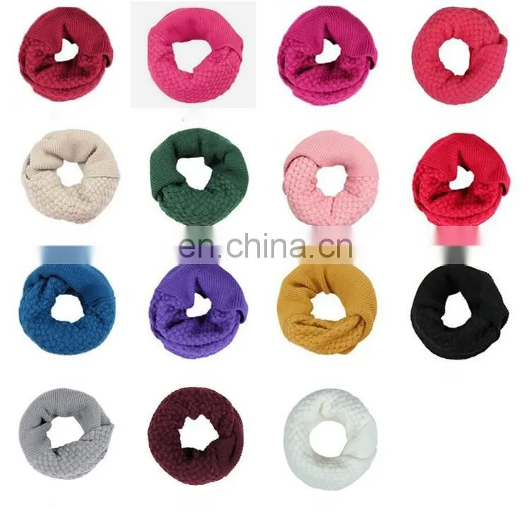 wholesale Loose Knit acrylic Infinity Loop Circle Scarves