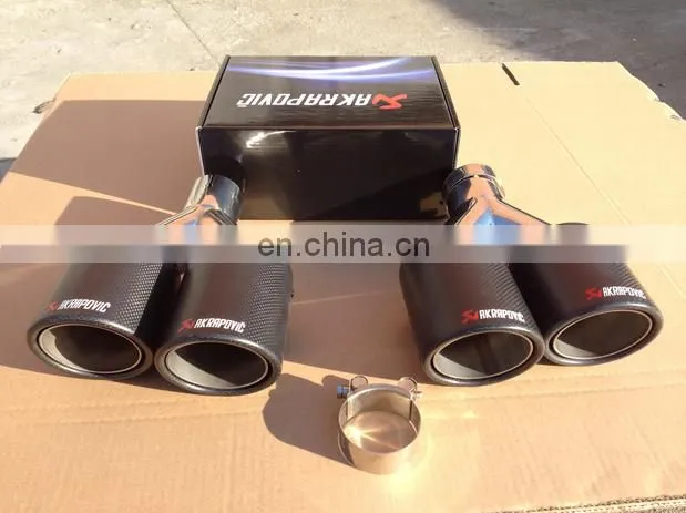 2017 Hot sell Akrapovic carbon fiber muffler pipe/carbon exhaust tail pipe