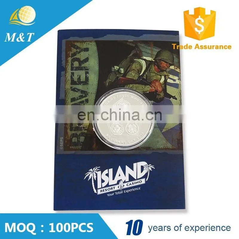 Factory direct sale metal custom made military silver coins