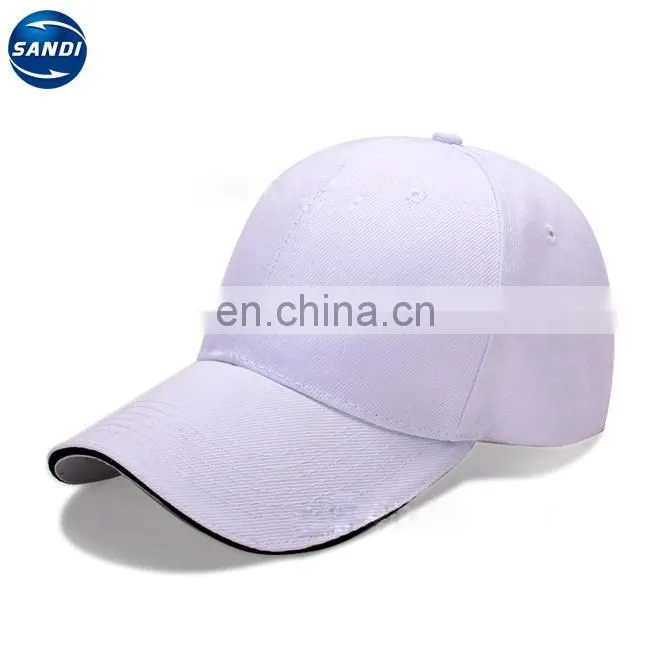 Promotional cotton sports baseball 6 panel cap
