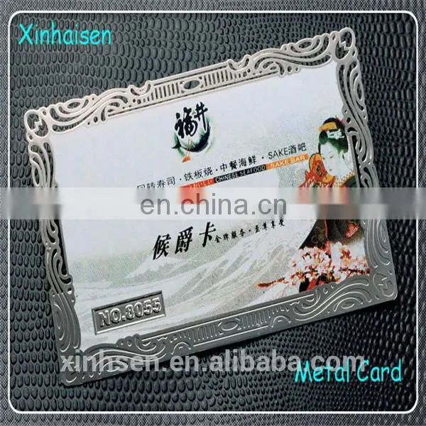 Plated high quality metal magnetic stripe credit card metal name card