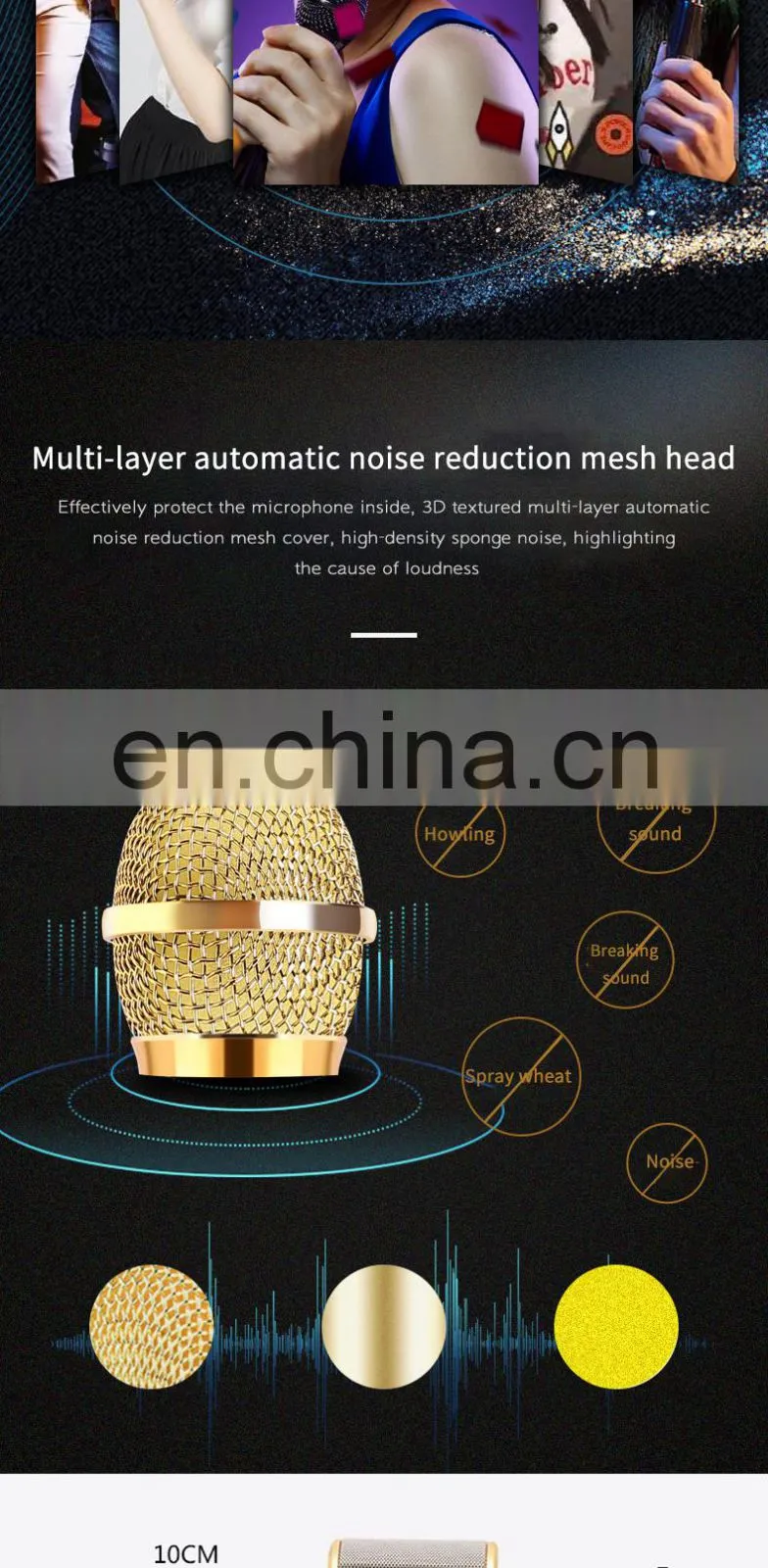 Handheld wireless microphone professional Portable Factory wholesale 2020 new product For USB for karaoke microphone