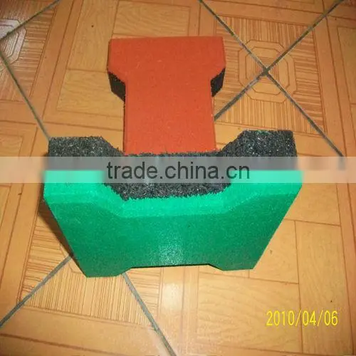 rubber dogbone paving for garden and car road (EN1177, SGS, IOS9001:2000)