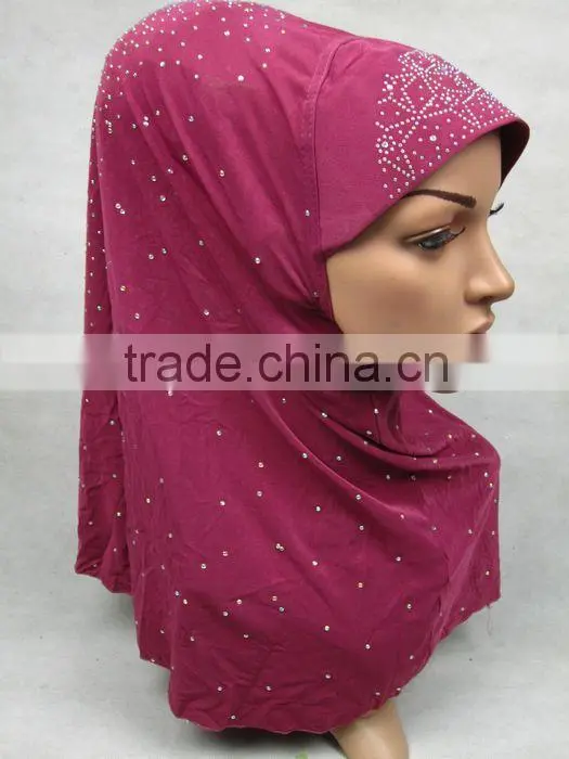 A553 Newest LONG HIJAB COVER WITH FULL crystal beading