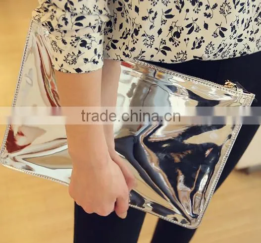 2016 New Design Fashion Lady Genuine Leather Envelope Clutch Bag