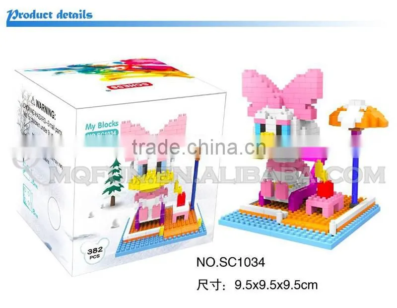 Mini Qute SC Kawaii American avenger cartoon mouse duck dog diamond block plastic building block boys educational toy