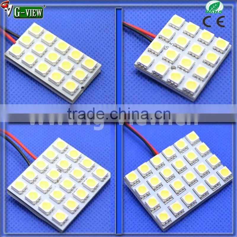 Hotsale auto led panel lighting for cars 15led 5050smd led dome map reading light