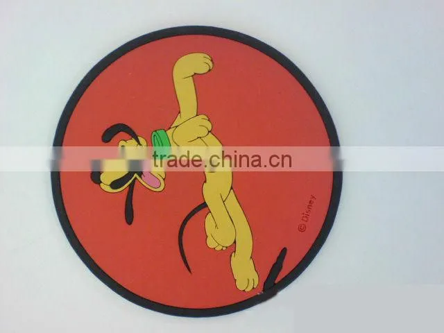 Fashion 3D soft pvc rubber coaster, lacquer placemats Silicone placemat