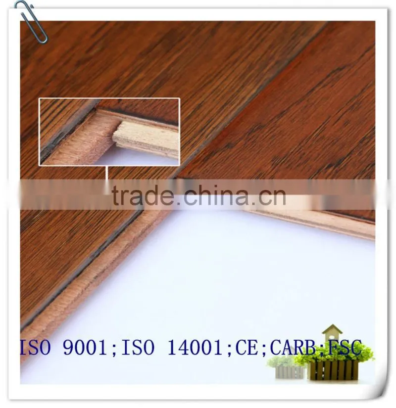 Handscraped Walnut Multilayer Engineered Wood Flooring 7-layer